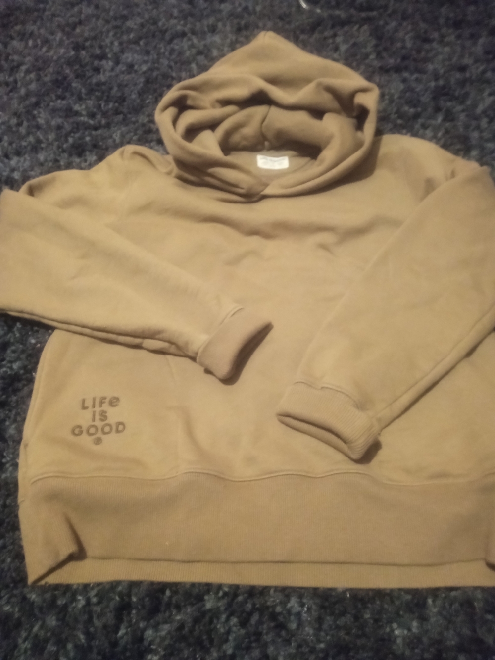 Life Is Good Sweatshirt in Tan